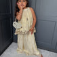 Cream & Gold Palazzo Suit