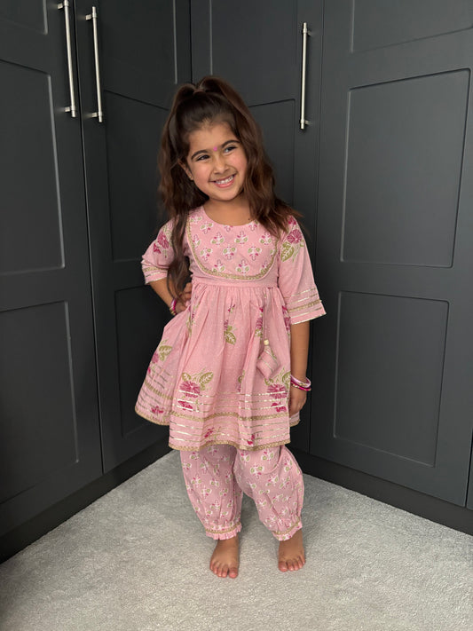 Baby Pink Frock Suit