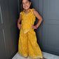 Girls Festive Yellow Bandhani Print Palazzo Suit | Sibling Collection