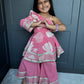 Pink One-Shoulder Sharara Suit