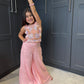 Baby Pink Palazzo Suit