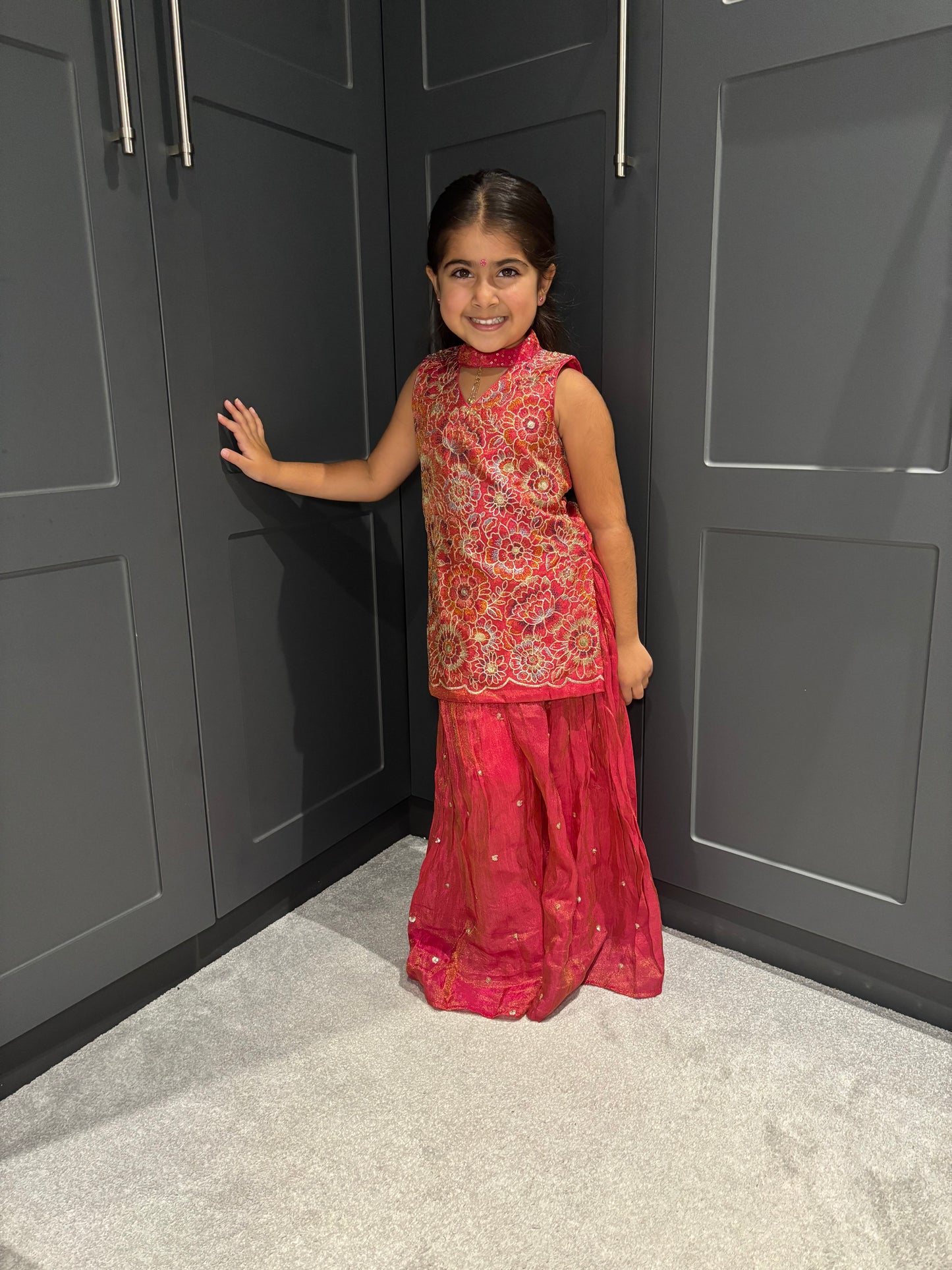 Hot Pink Gharara Suit