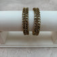 Gold Wide Bangle Set
