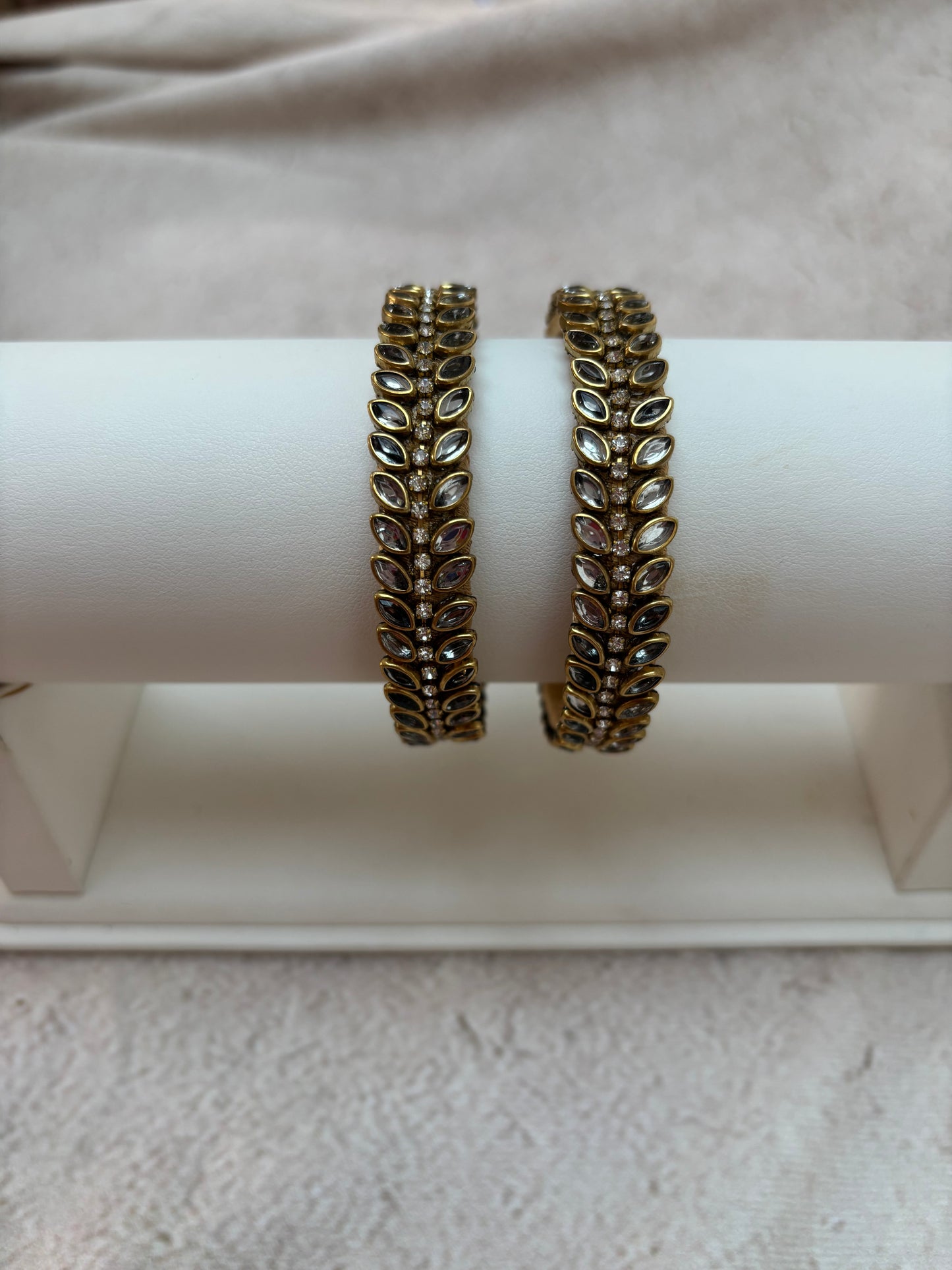 Gold Wide Bangle Set