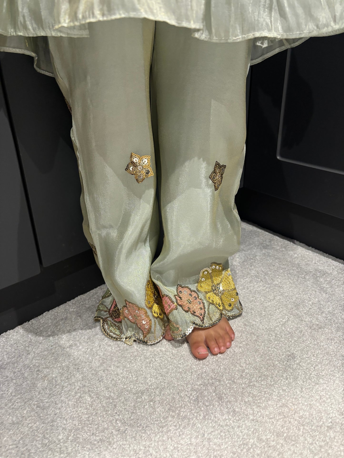 Mint Green Partywear Trouser Suit