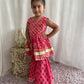 Pink Flower Sharara Suit