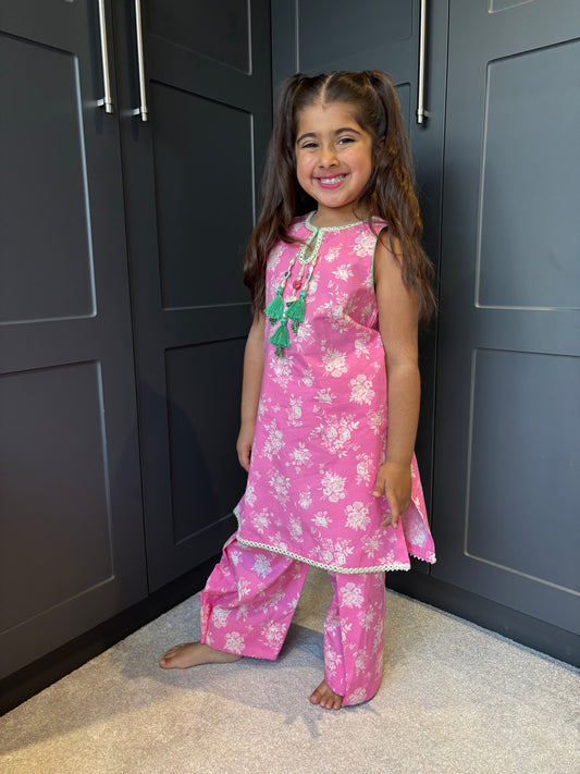 Mini Mama Barbie Pink Farsi Salwar Suit