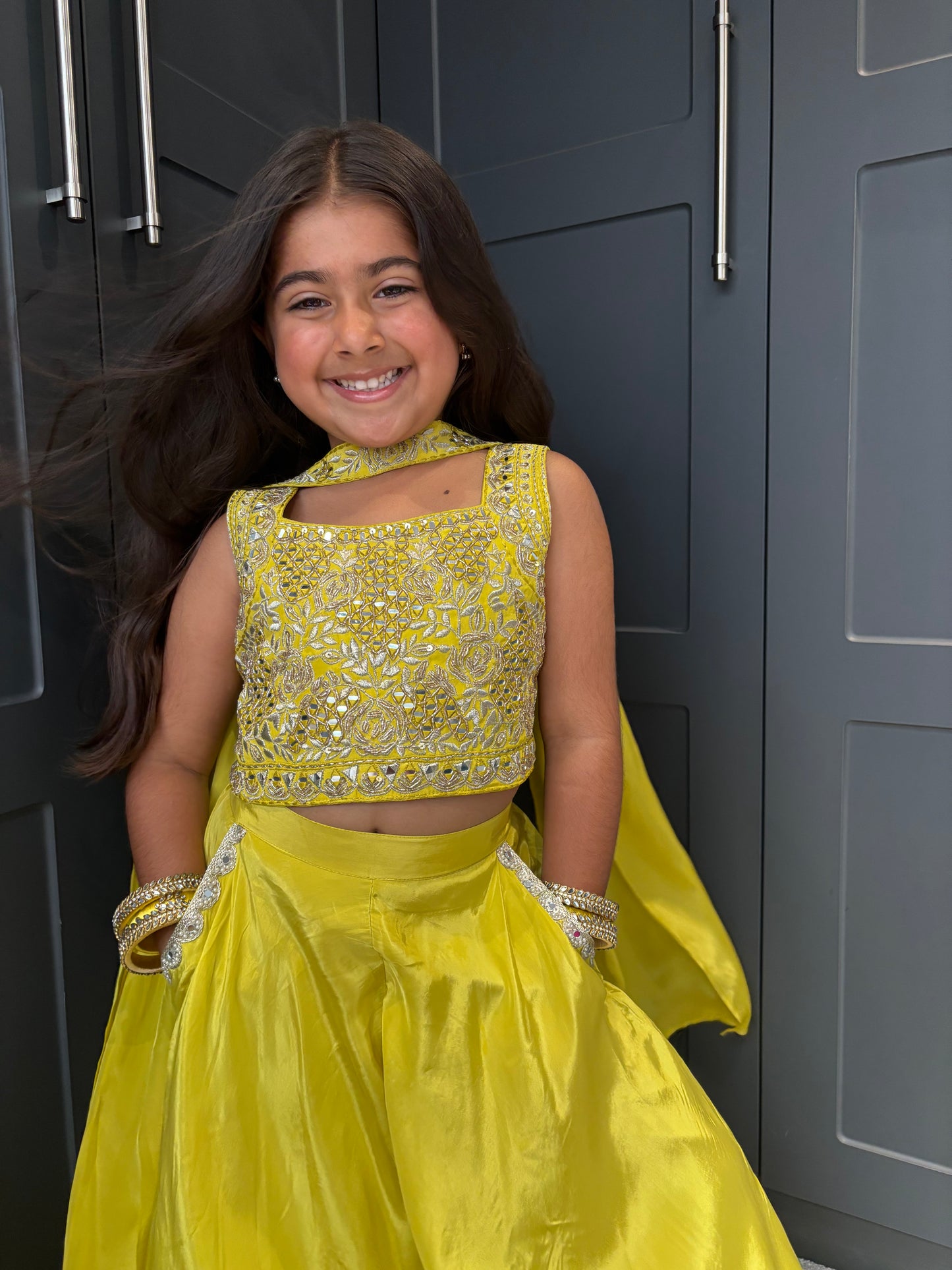 Golden Glow Palazzo Suit