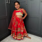 Red Lengha | Girls Navratri Garba Outfit | Indian Kidswear