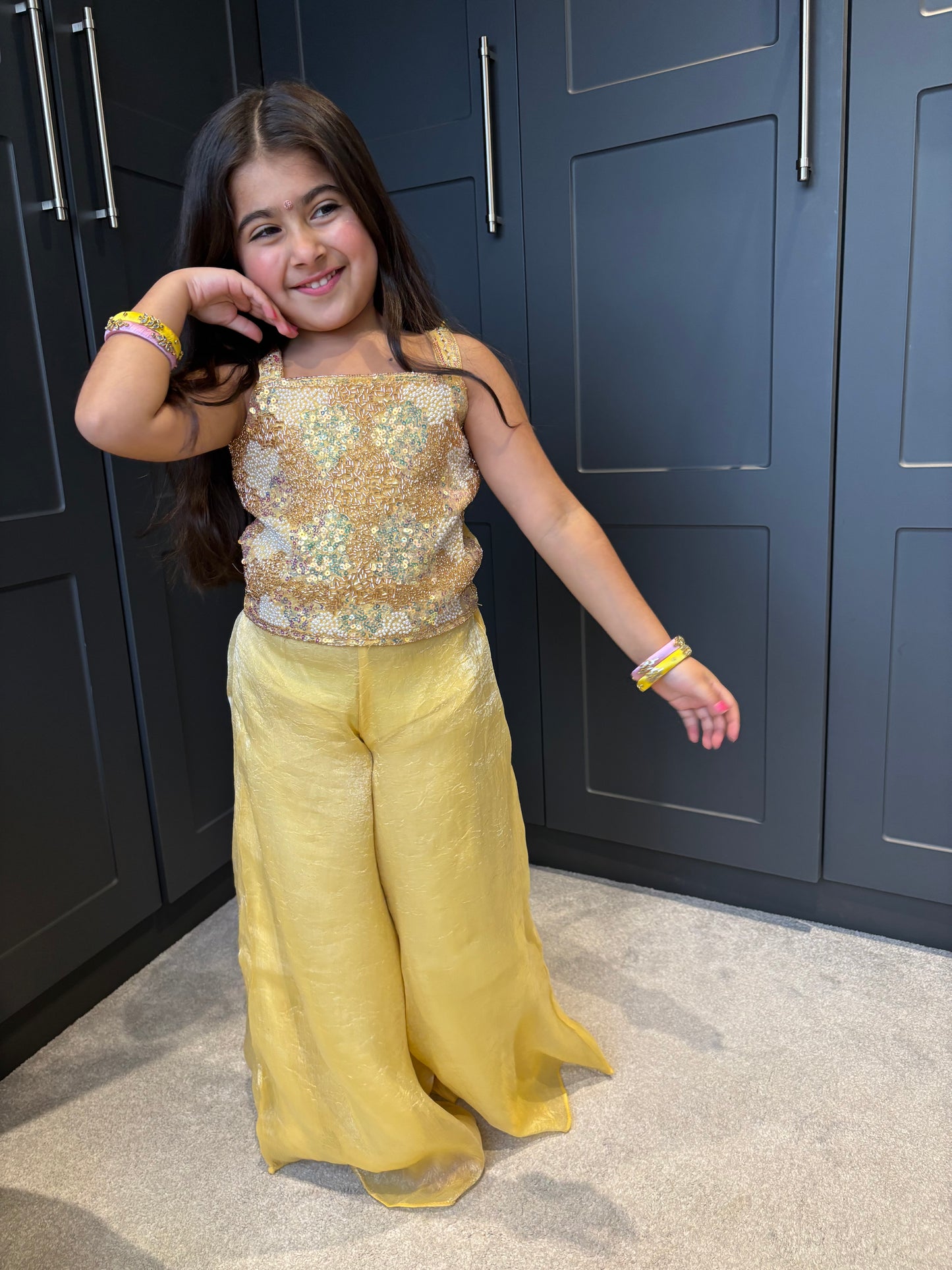 Butter Yellow Palazzo Suit