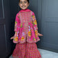 Pink Mirror Work Sharara