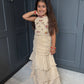 Ivory Embroidered Lengha Set