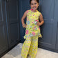 Lime Garden Party Sharara Suit