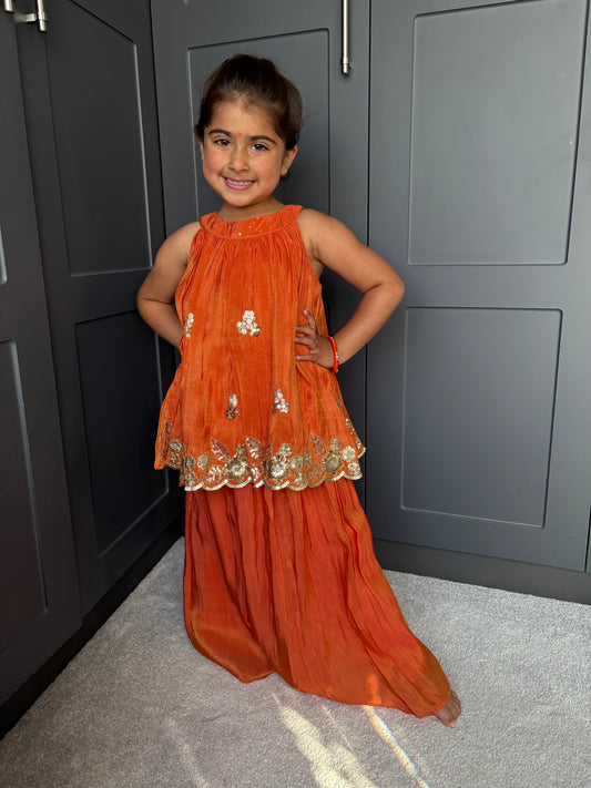 Orange Palazzo Suit