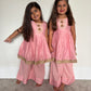 Baby Pink Frock Palazzo Suit