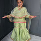 Formal Mint Green Sharara Set