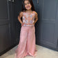 Baby Pink Palazzo Suit