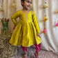 Yellow/Magenta Dhoti Suit