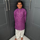 Boys Festive Purple Bandhani Print Salwar Kameez | Sibling Collection