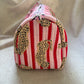 Pink/Red Striped Multi-Purposs Bag