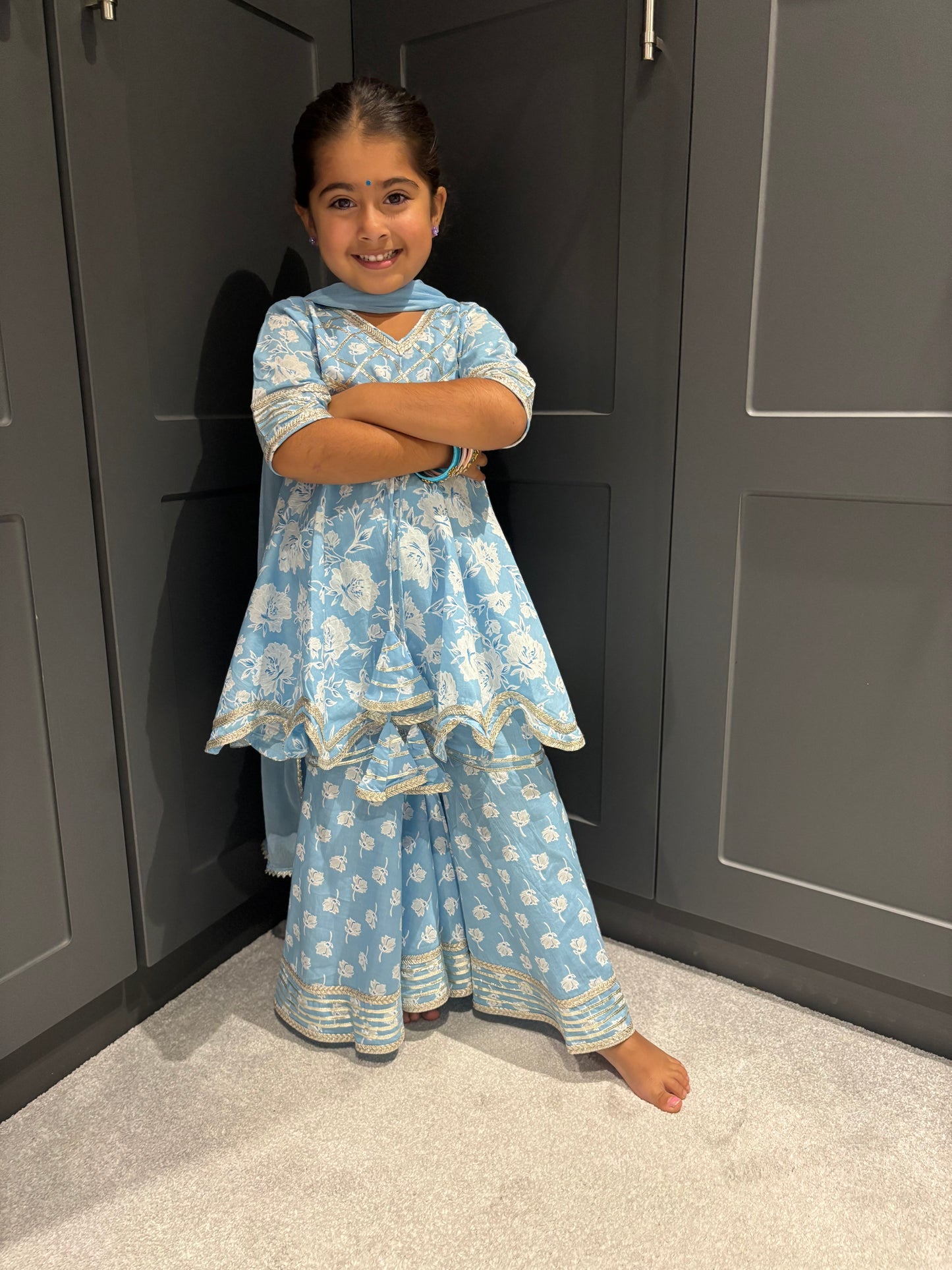 Sky Blue Sharara Suit