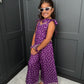 Girls Festive Purple Bandhani Print Palazzo Suit | Sibling Collection