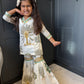 Mini Mama White Sharara Suit