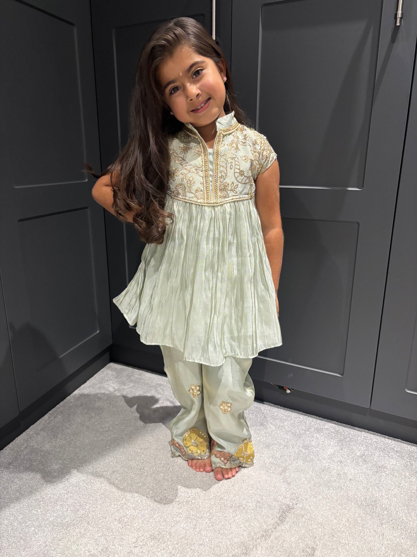 Mint Green Partywear Trouser Suit