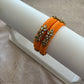Orange Embellished Bangle