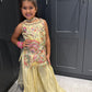 Girls Lemon Embroidered Palazzo Suit