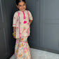 Lotus Print Girls Gharara Set | Indian Festive Wear | Sibling Collection