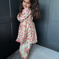 Cream & Red Cuffed Leg Suit