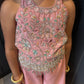 Blush Pink Embroidered Palazzo Suit