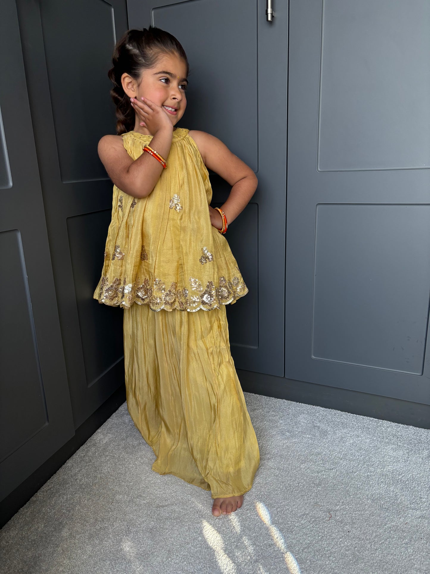 Yellow Palazzo Suit