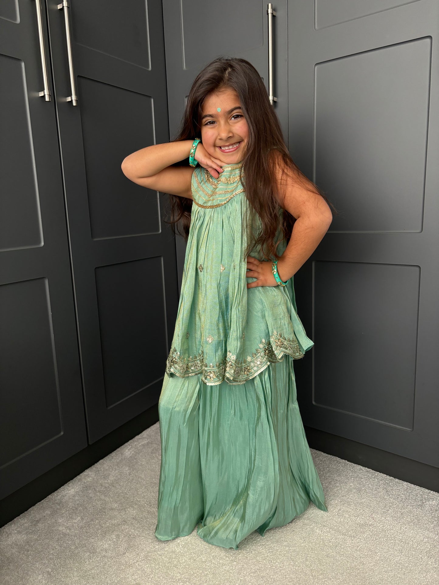 Mint Green Palazzo Suit