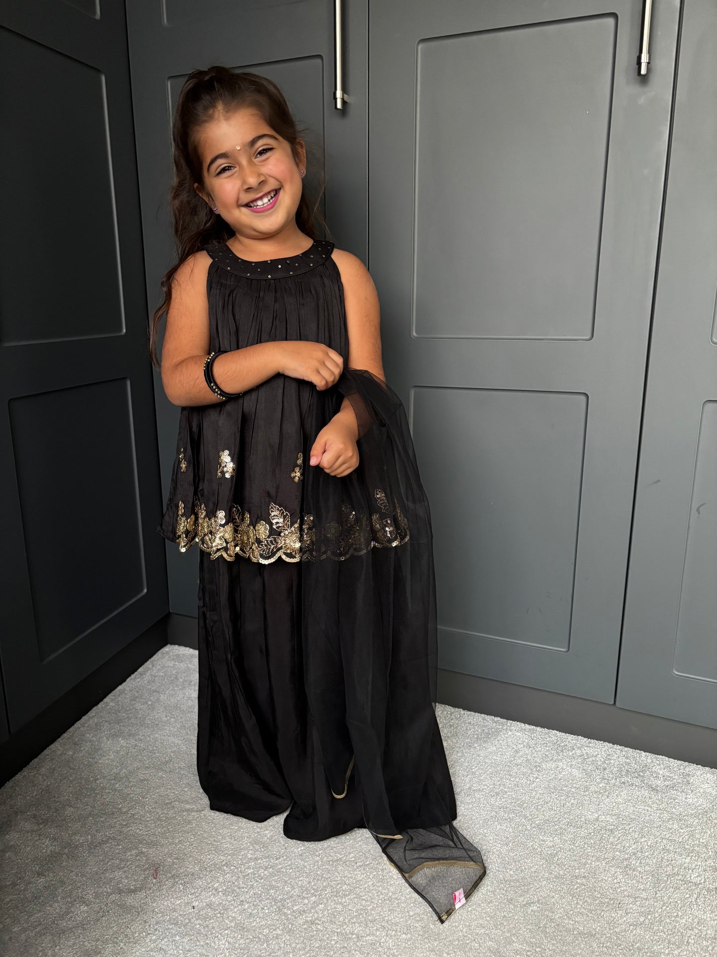 Black Palazzo Suit