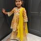 Yellow & Pink Sharara Suit Set
