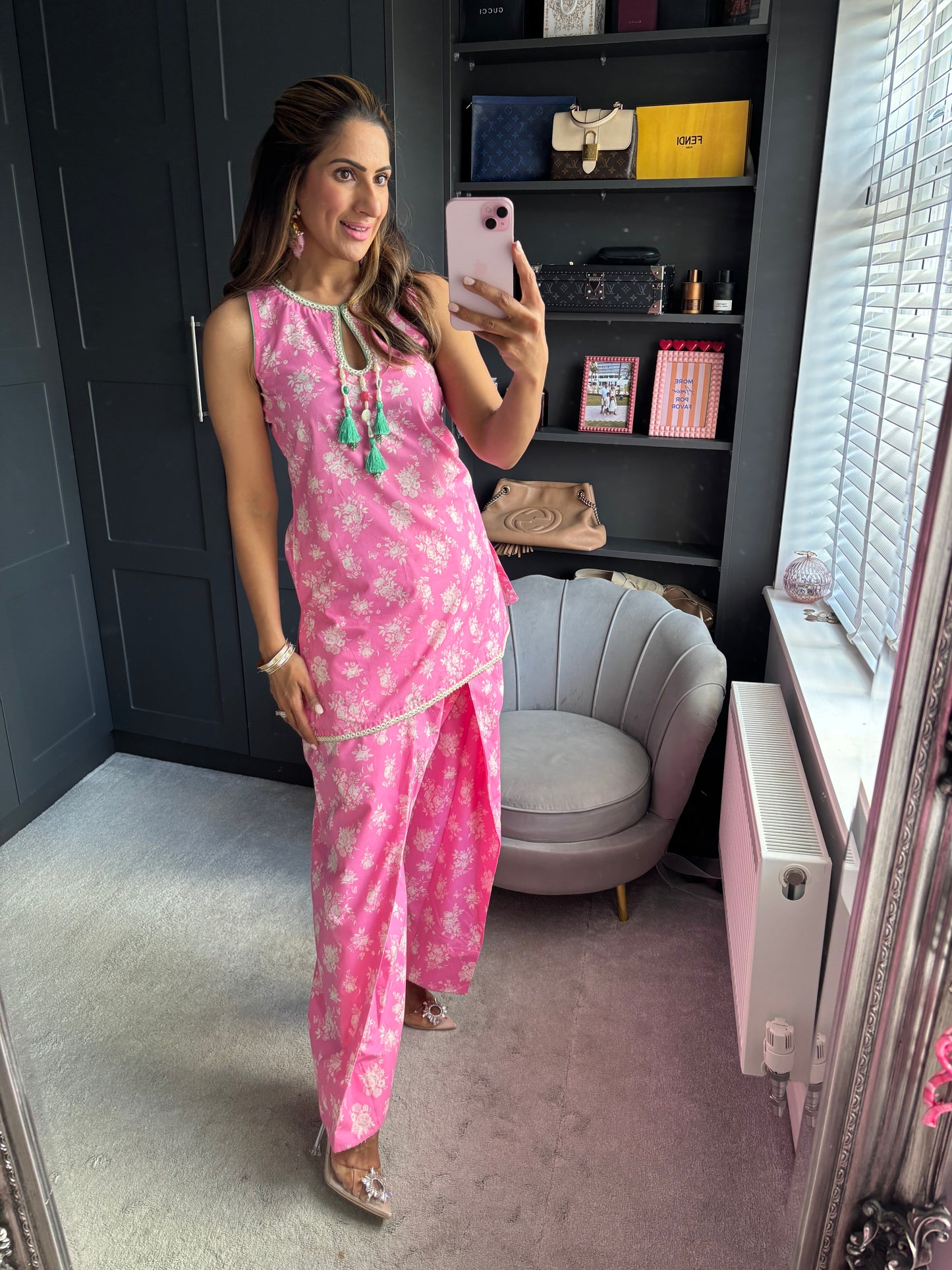 Mama Barbie Pink Farsi Salwar Suit