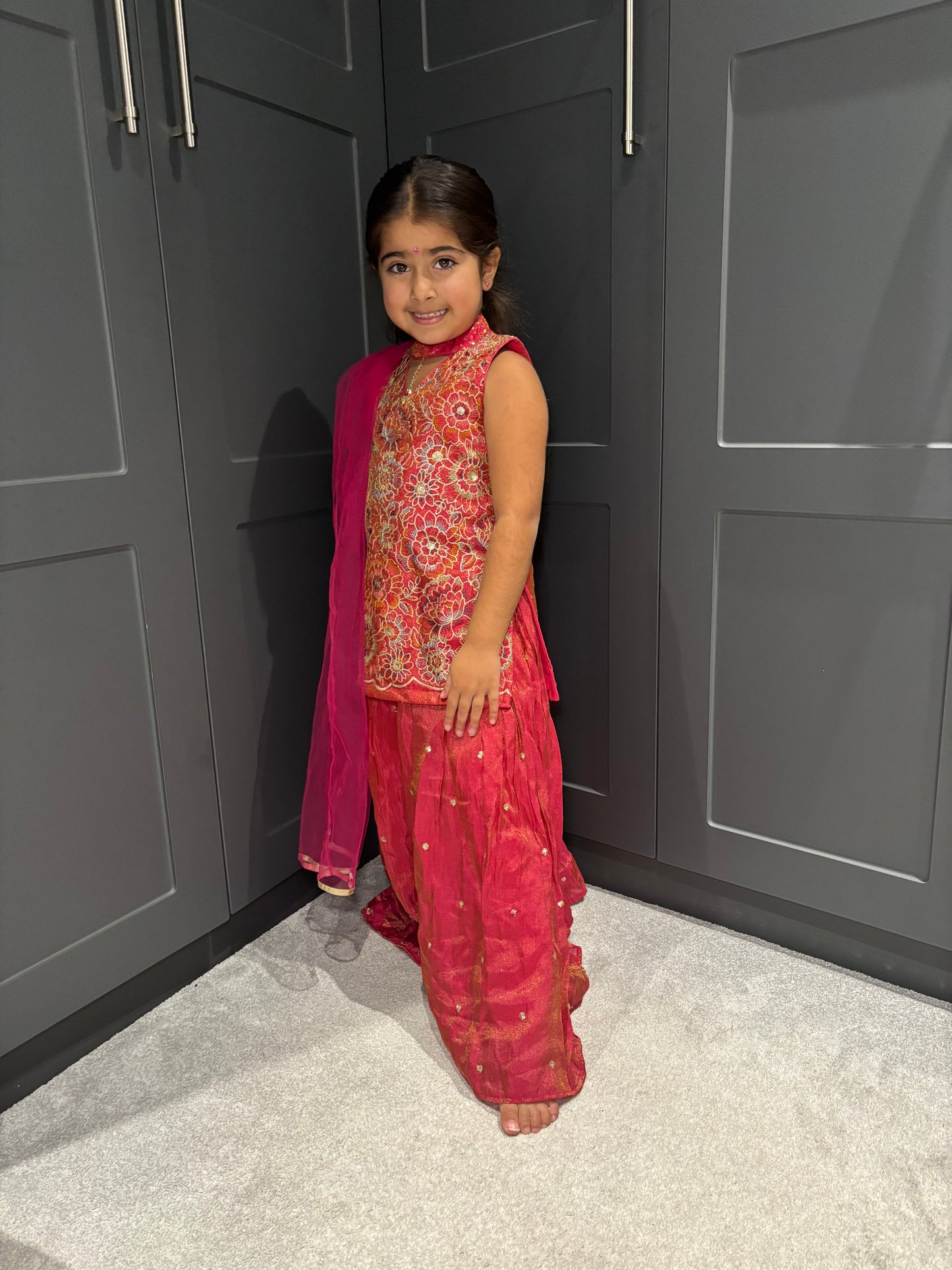 Hot Pink Gharara Suit