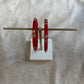 Slim Embellished Bangle (Red)