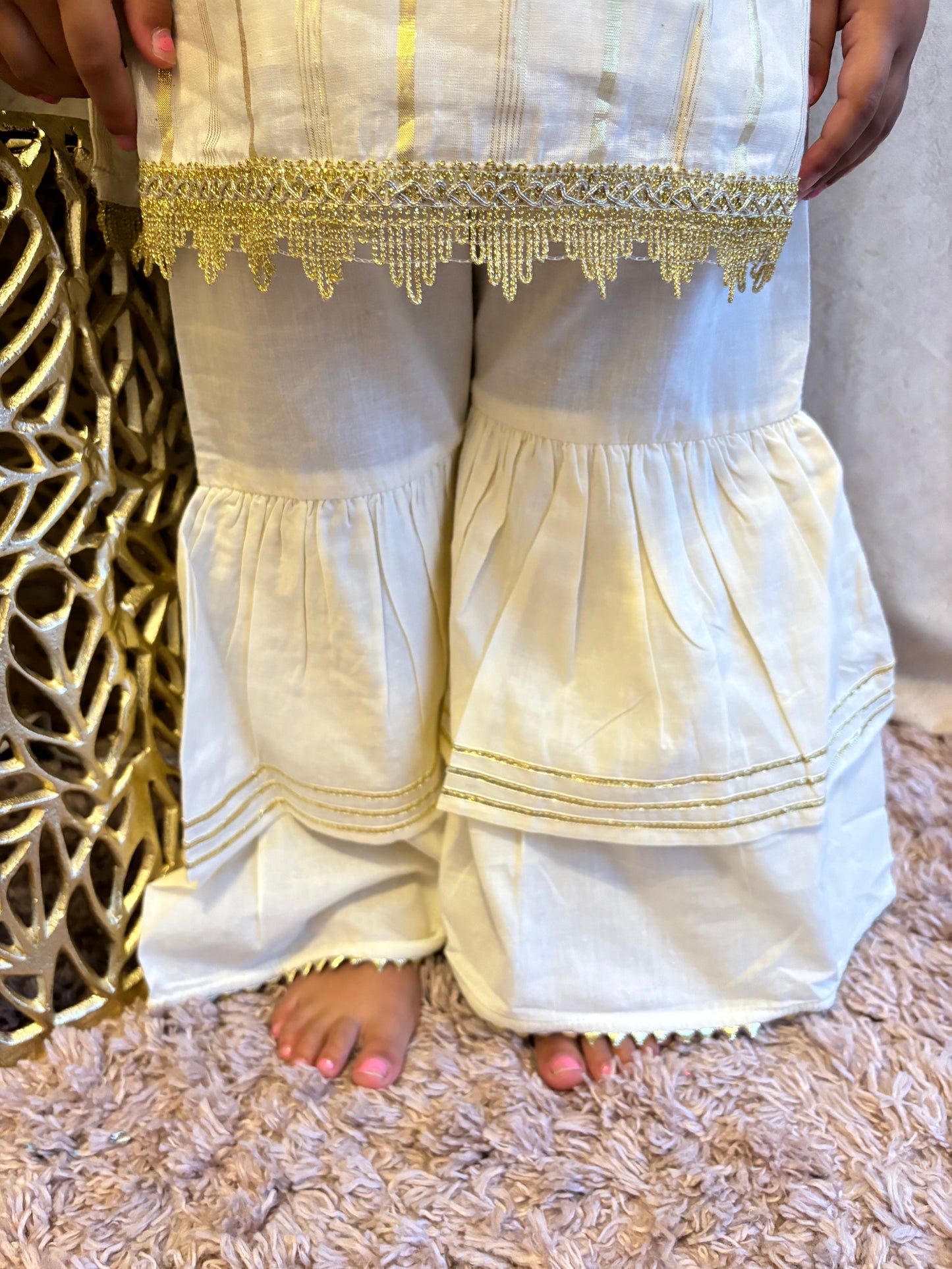 Gold Kurta Sharara Set