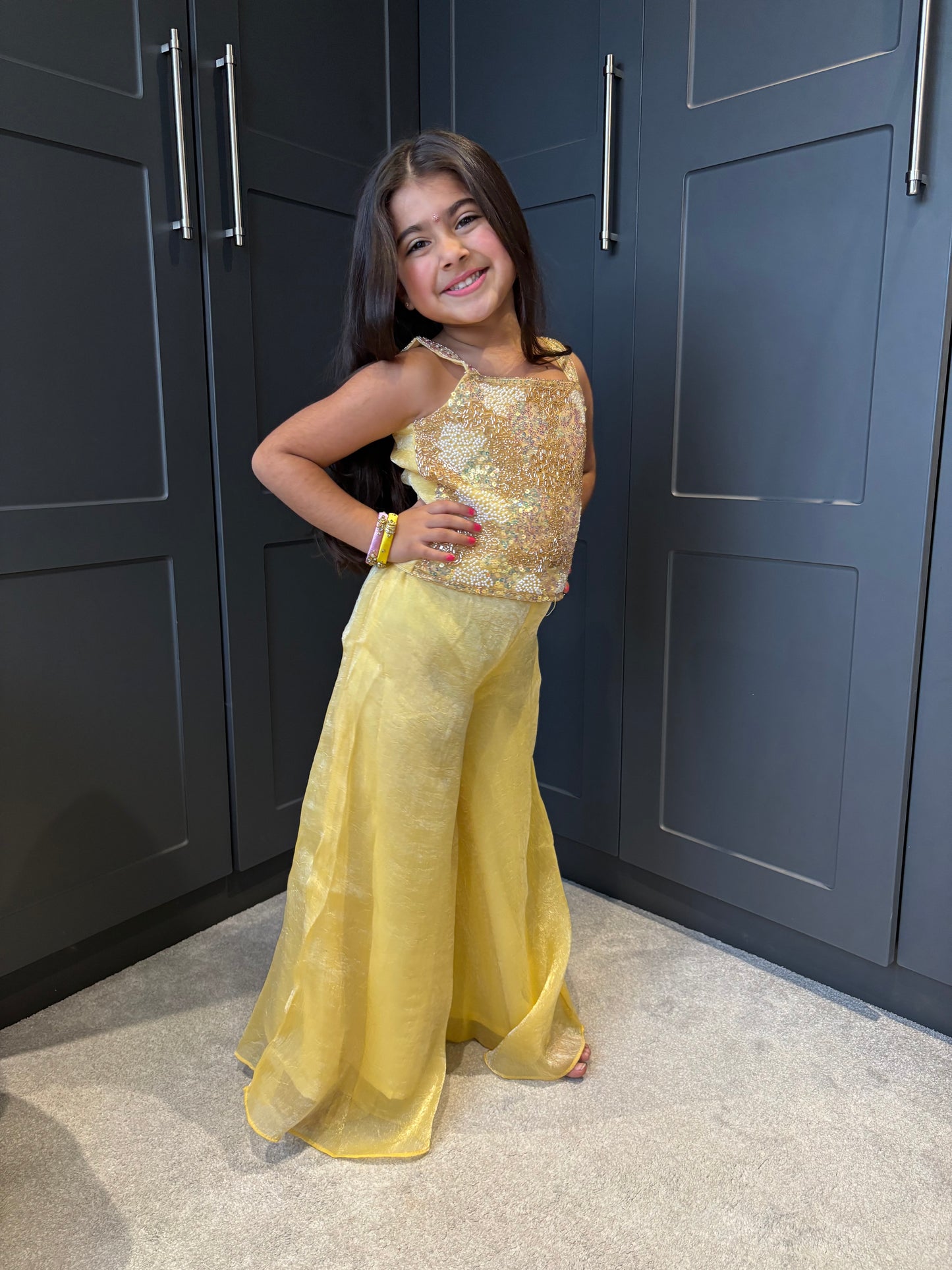 Butter Yellow Palazzo Suit