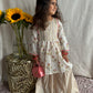 Cream Princess Floral Sharara Suit