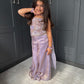 Lilac Embellished Palazzo Suit