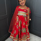 Red Lengha | Girls Navratri Garba Outfit | Indian Kidswear