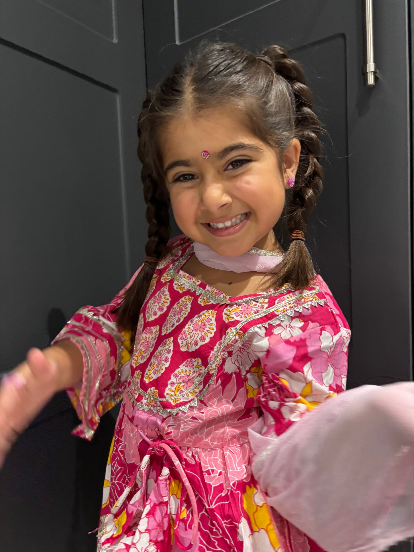 Pink Floral Trouser Suit Set