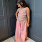 Blush Pink Embroidered Palazzo Suit