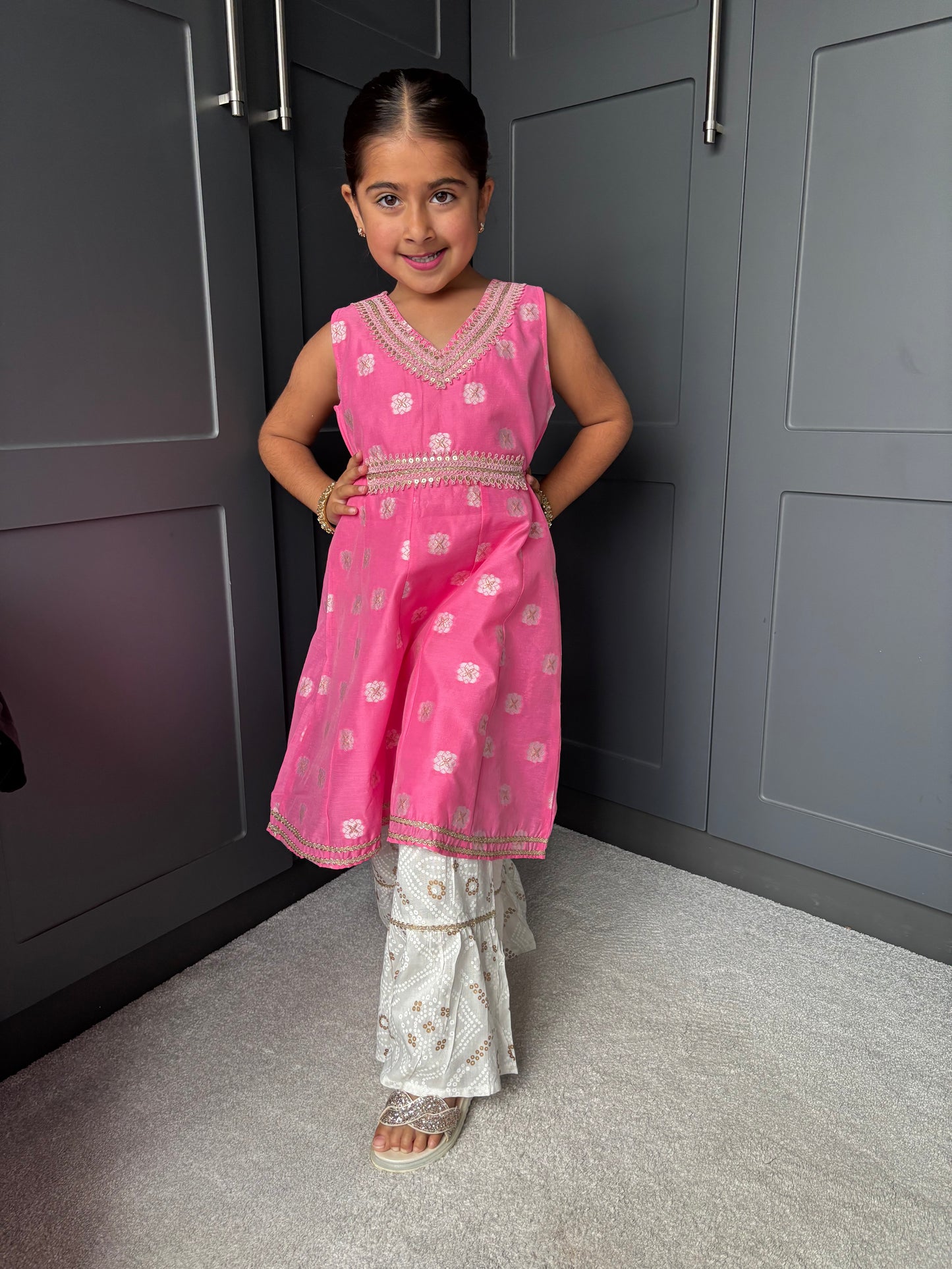 Candy Pink Sharara Set