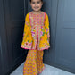 Yellow Mirror Work Sharara