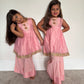 Baby Pink Frock Palazzo Suit